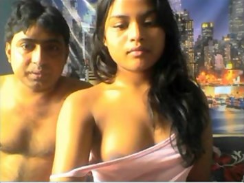 Young Indian Couple Webcam Show Naked