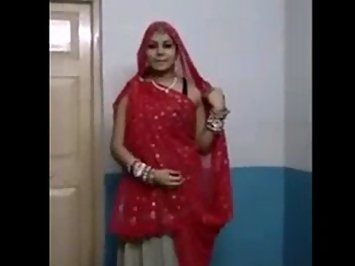 Rajhastani wife dancing in ghagra cholie filmed by her hubby